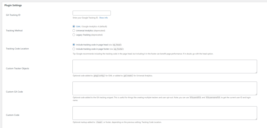 ga analytics plugin