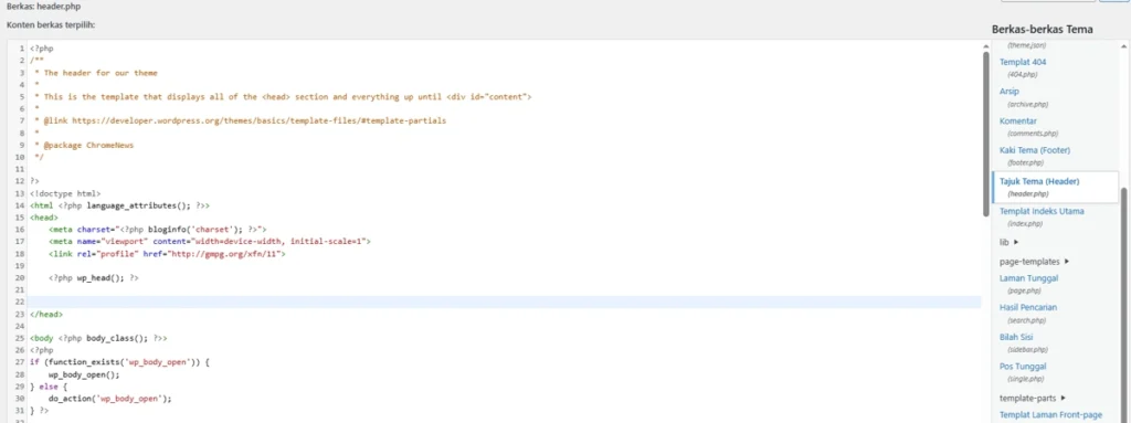 header php google analytics